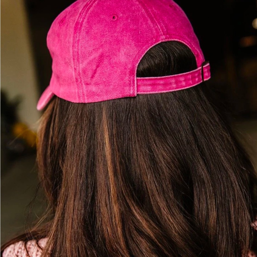 Vintage washed hot pink LA embroidered Baseball Cap - Picture 5 of 5